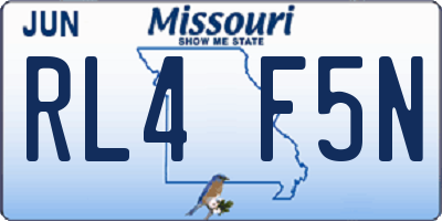 MO license plate RL4F5N