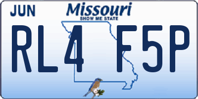 MO license plate RL4F5P