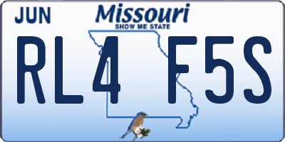 MO license plate RL4F5S