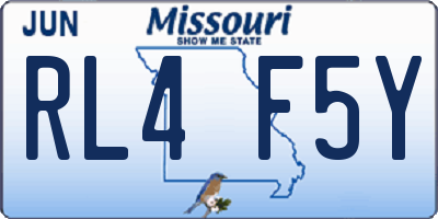 MO license plate RL4F5Y