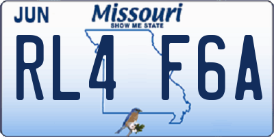 MO license plate RL4F6A
