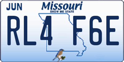 MO license plate RL4F6E