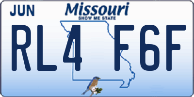 MO license plate RL4F6F