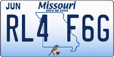 MO license plate RL4F6G