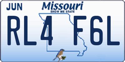 MO license plate RL4F6L