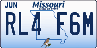 MO license plate RL4F6M