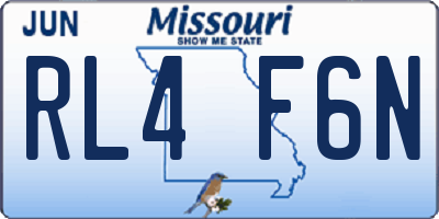 MO license plate RL4F6N