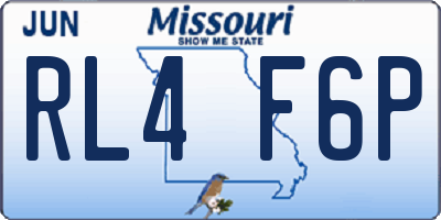 MO license plate RL4F6P