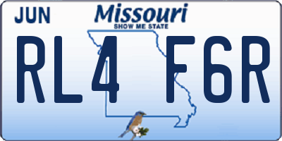 MO license plate RL4F6R