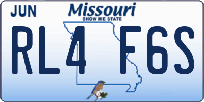 MO license plate RL4F6S