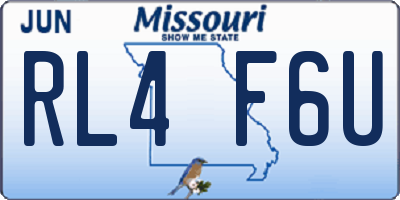 MO license plate RL4F6U