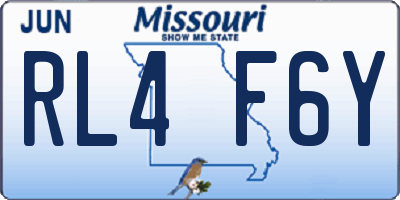 MO license plate RL4F6Y