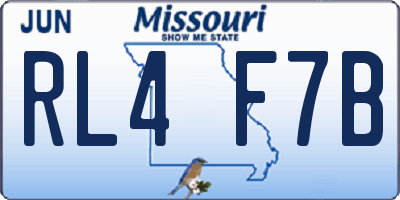 MO license plate RL4F7B