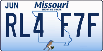 MO license plate RL4F7F