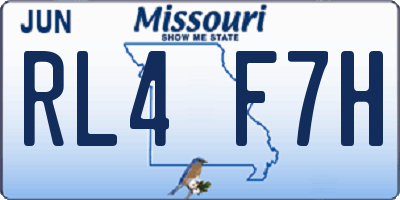MO license plate RL4F7H