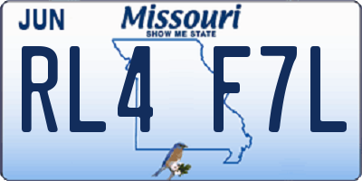 MO license plate RL4F7L