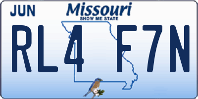 MO license plate RL4F7N