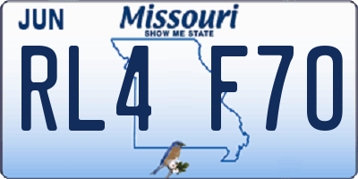 MO license plate RL4F7O