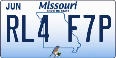 MO license plate RL4F7P