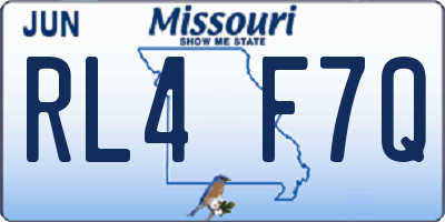 MO license plate RL4F7Q