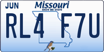 MO license plate RL4F7U