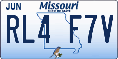 MO license plate RL4F7V