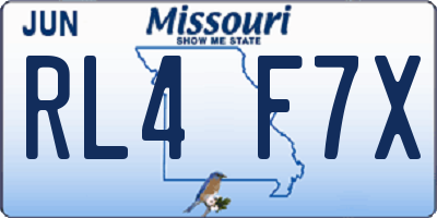 MO license plate RL4F7X