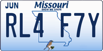 MO license plate RL4F7Y