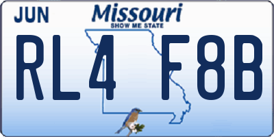 MO license plate RL4F8B