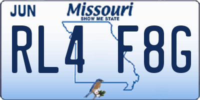 MO license plate RL4F8G
