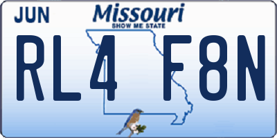 MO license plate RL4F8N