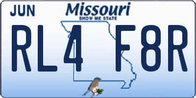 MO license plate RL4F8R