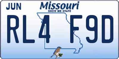 MO license plate RL4F9D