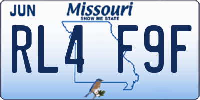 MO license plate RL4F9F