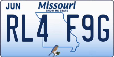 MO license plate RL4F9G