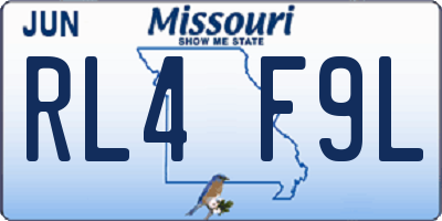MO license plate RL4F9L