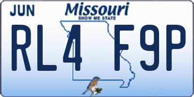 MO license plate RL4F9P