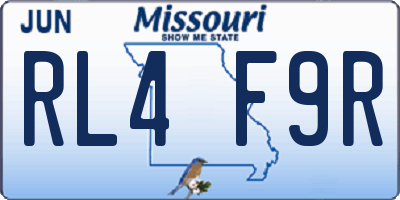 MO license plate RL4F9R