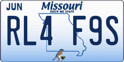MO license plate RL4F9S