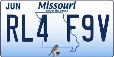 MO license plate RL4F9V