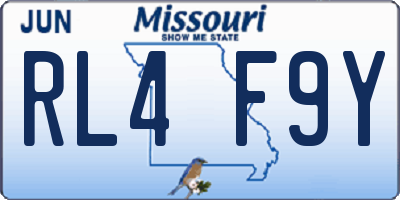 MO license plate RL4F9Y