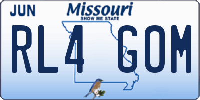 MO license plate RL4G0M