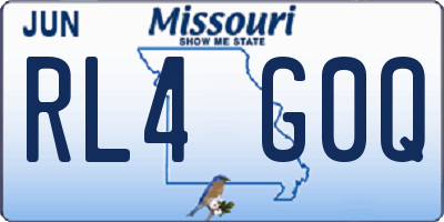 MO license plate RL4G0Q