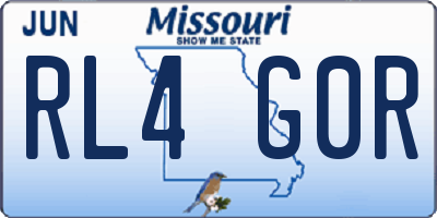 MO license plate RL4G0R