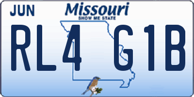 MO license plate RL4G1B