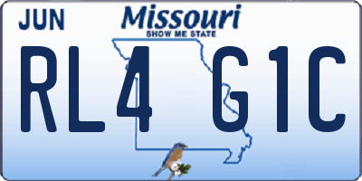 MO license plate RL4G1C