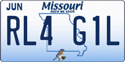 MO license plate RL4G1L