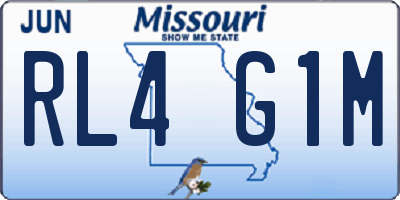 MO license plate RL4G1M