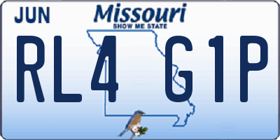 MO license plate RL4G1P