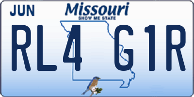 MO license plate RL4G1R